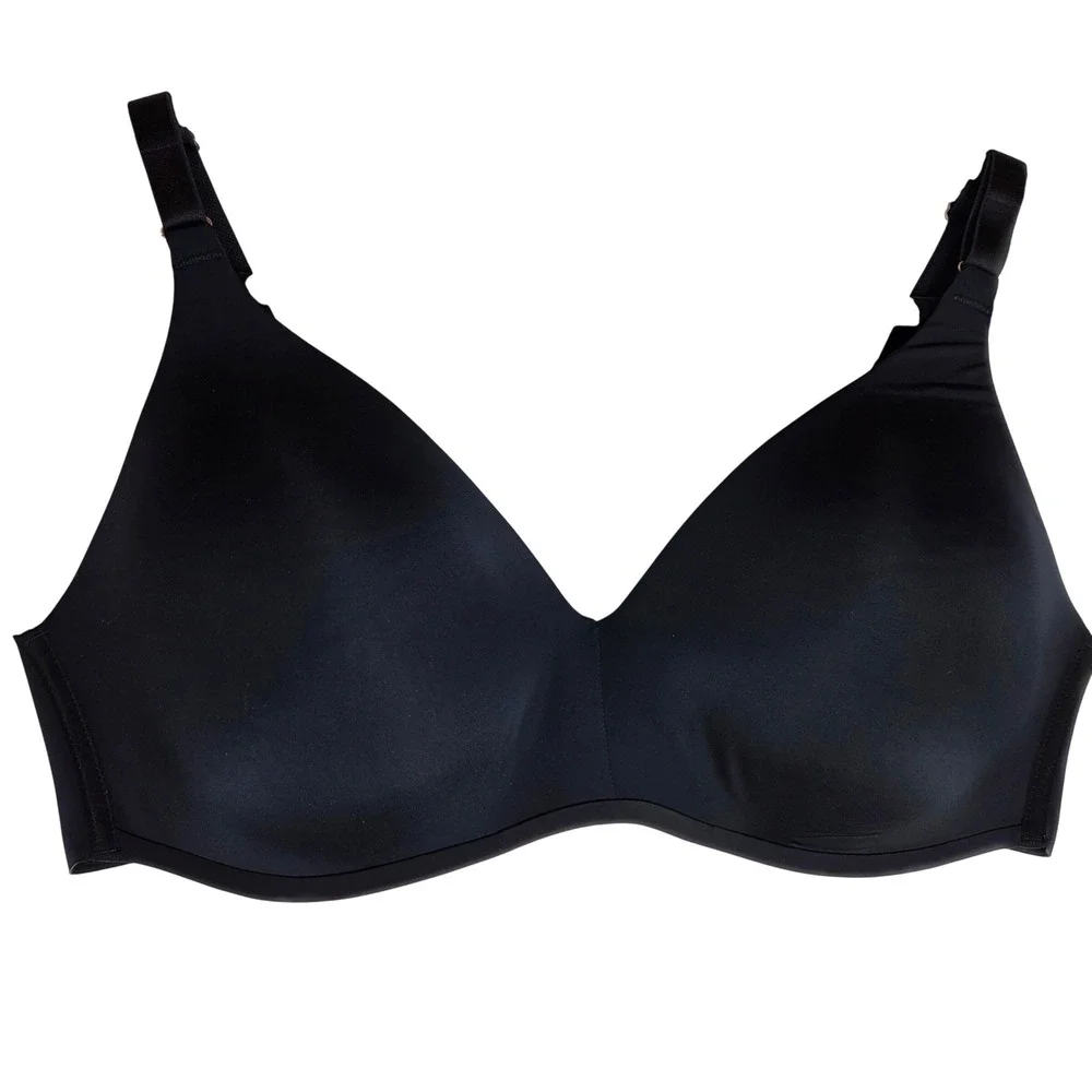 Soma Wireless Full Coverage Bra 40C Black Microfiber‎ Comfort Stretch Adjustable